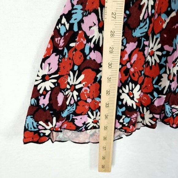 Free People Fit and Flare Dress Size XS Key to Your Heart Floral Mini Ribbed - Picture 7 of 15